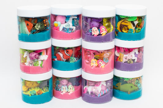 Custom Large Party Favor Jars - Kinetic Sand