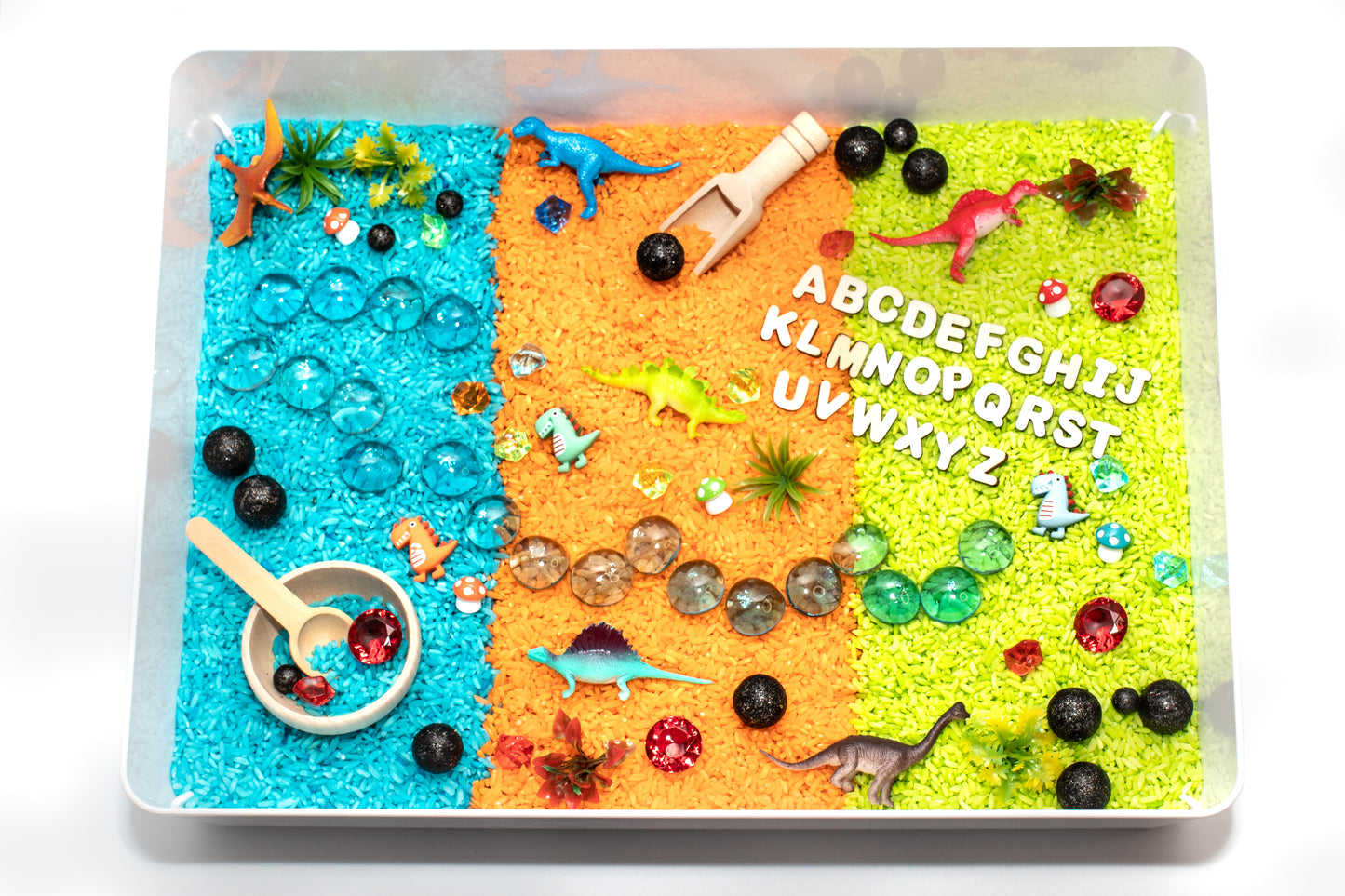 Dinosaur Sensory Rice Bin